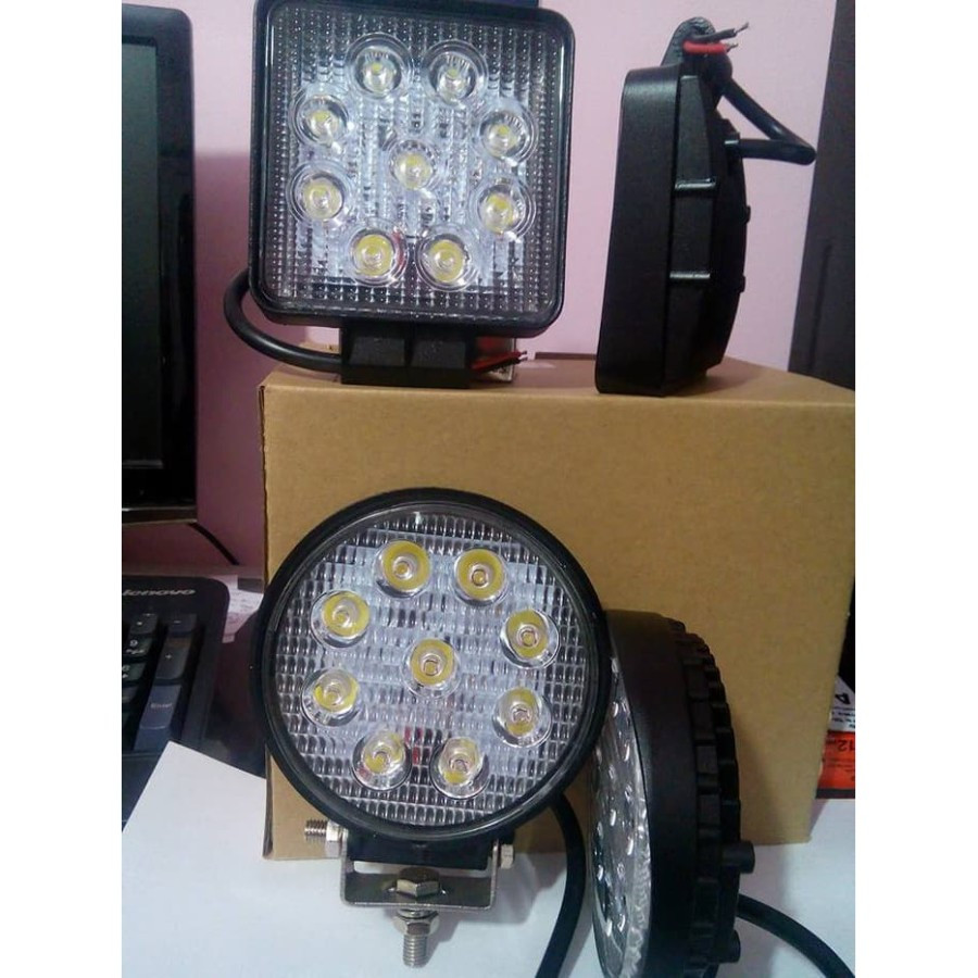 Lampu Tembak Sorot LED 9 Mata / Lampu Tembak Working Light Mobil Truk