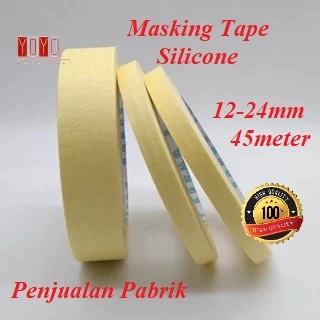

[TERMURAH] Masking Tape Lakban Isolasi Kertas 12-24mmx45m