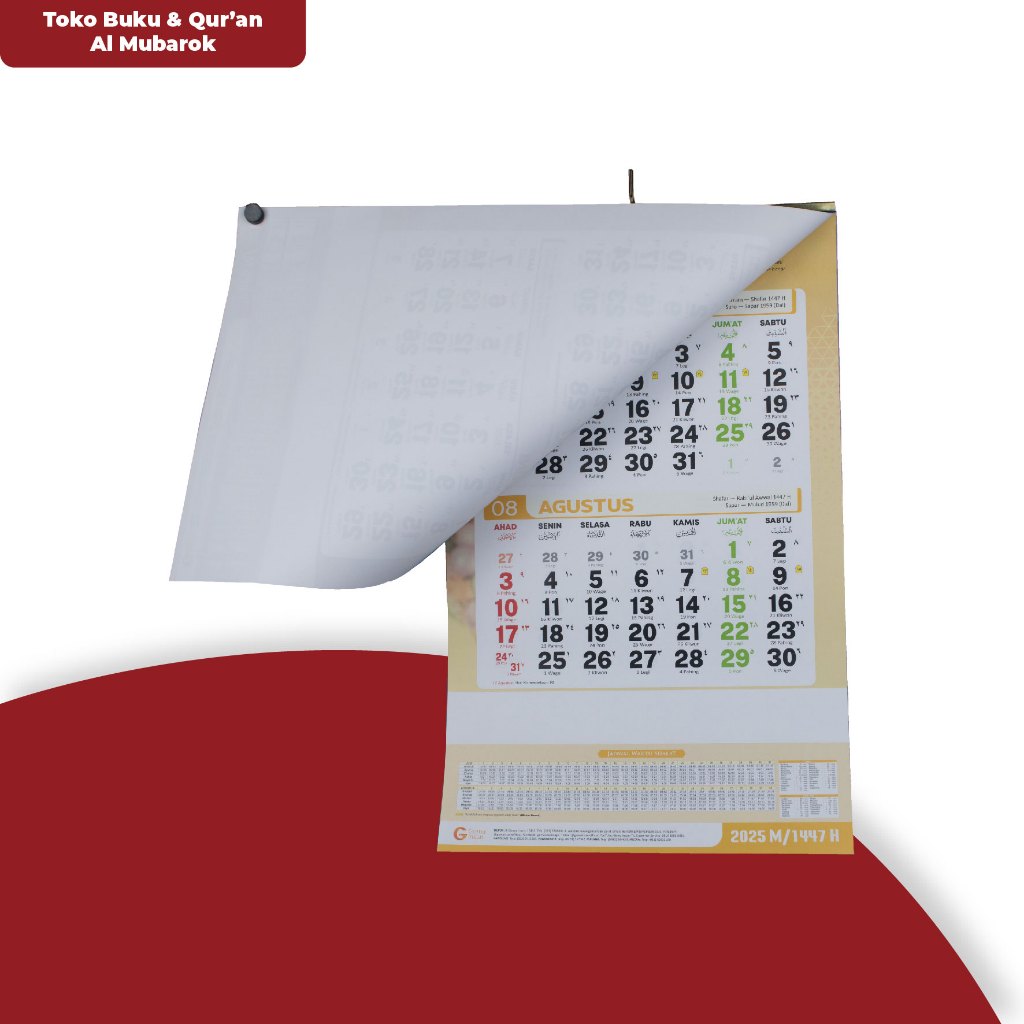 

Kalender Dinding Regional Tahun 2025 Ukuran Besar Islami Kertas Art Paper Gema Insani Aesthetic