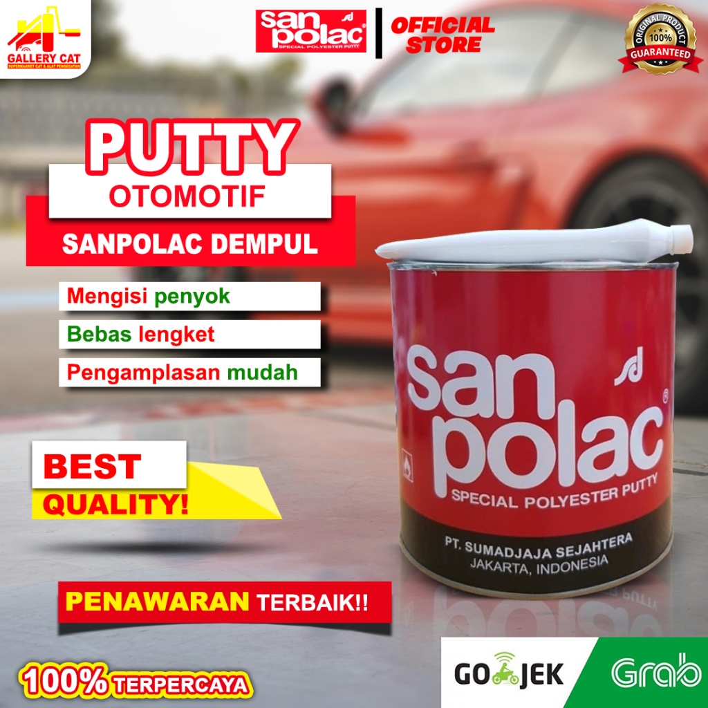 DEMPUL SANPOLAC 4 KG + HARDENER – UKURAN BESAR, HARGA HEMAT, HASIL PROFESIONAL