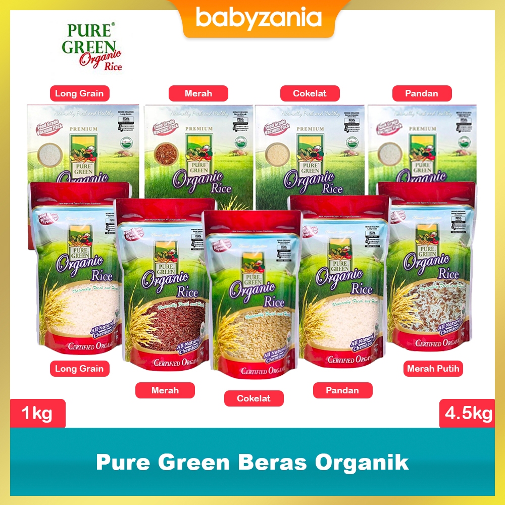 

Pure Green Organic Rice Beras Organik - 1kg 4.5kg