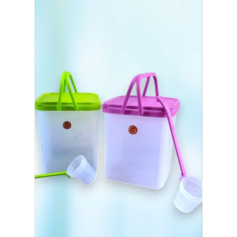 Tempat buah+Gayung/ Wadah es plastik tebal/ tempat Es dan gayung