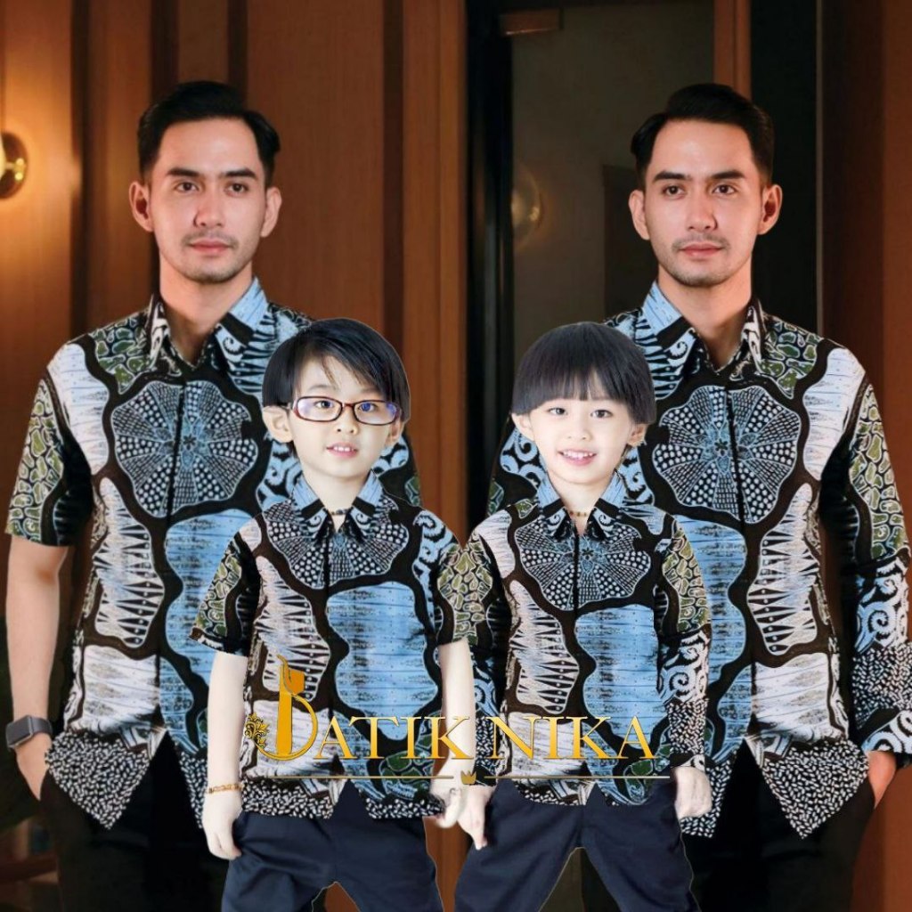 TERBARU KEMEJA BATIK PRIA Batik BIRU MUDA batik ayah dan Batik anak cowok BATIK Warna DENIM Batik