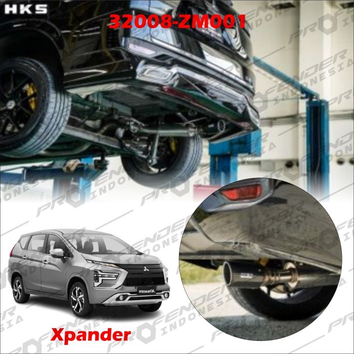 Aksesoris Muffler Exhaust Knalpot HKS - MITSUBISHI - Xpander Cross Ultimate - Legal (Carbon Tailpipe