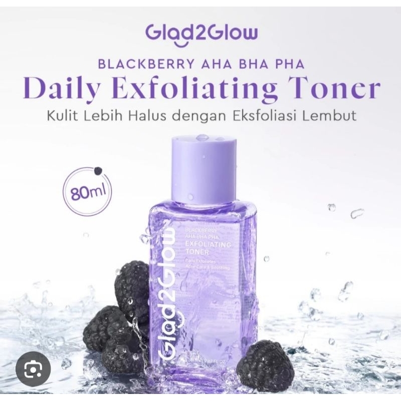 GLAD2GLOW BLACKBERRY EXFOLIATING TONER