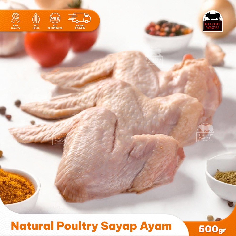 

Sayap Ayam Probiotik Organic Chicken Wing Natural Poultry 500gr Healthy Wagyu