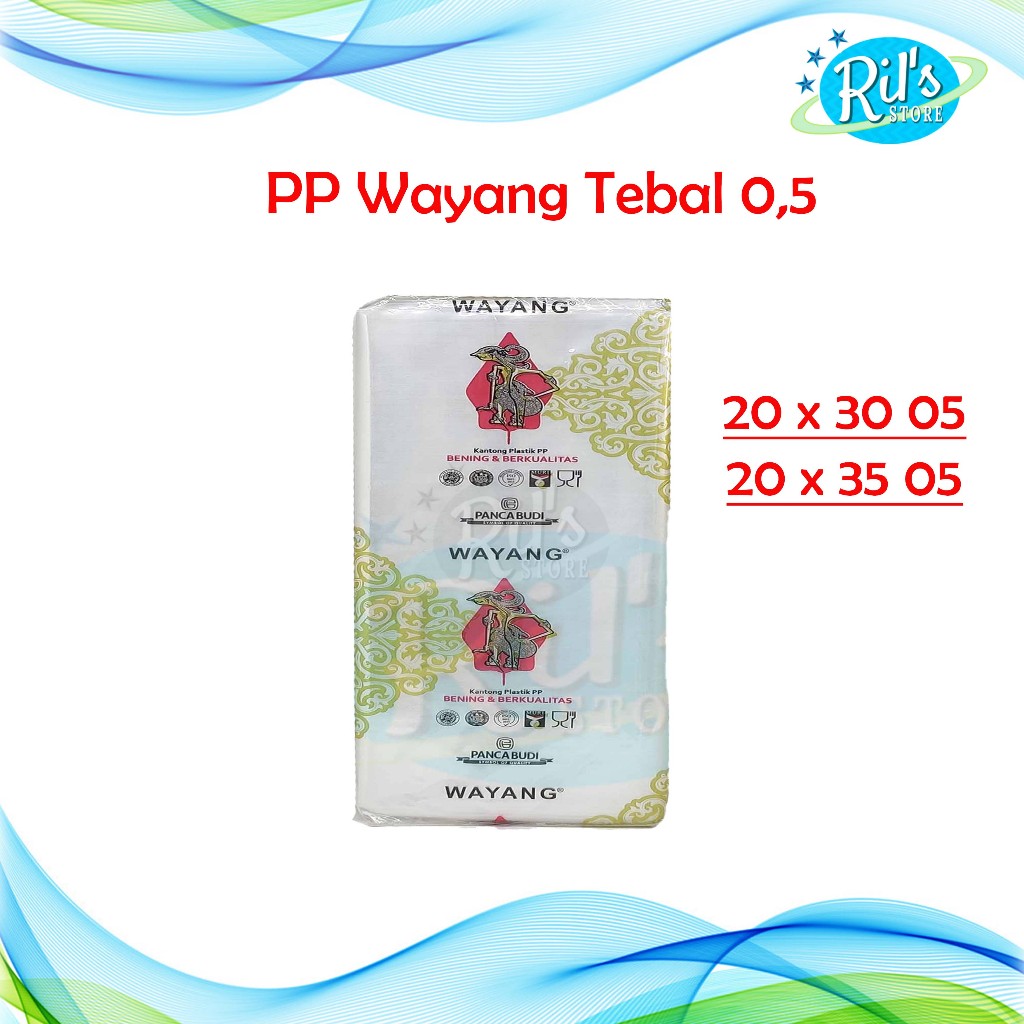 Plastik PP Wayang 05 / Plastik Bening Kiloan 17x25 - 20x30 - 20 x 35 - 30x50 cm / Snack / Packing
