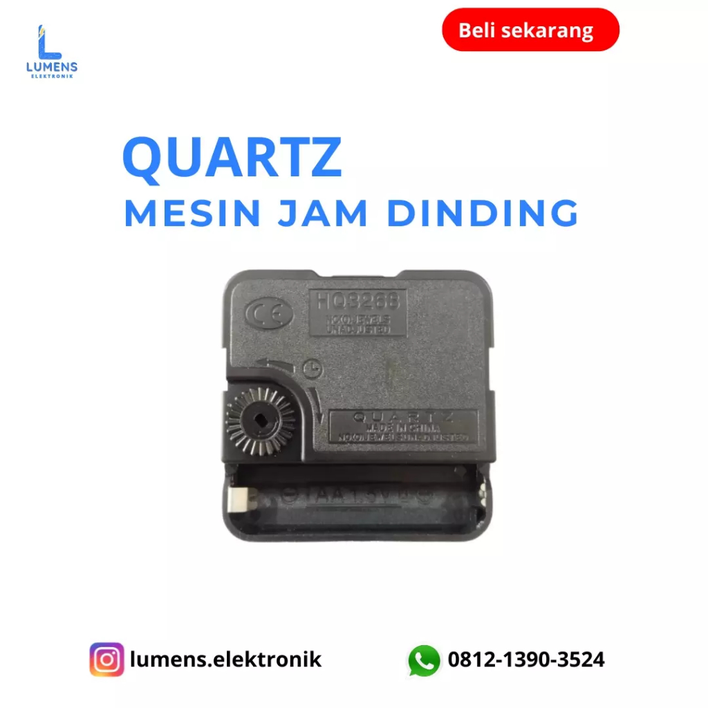 QUARTZ - Mesin Jam Dinding Quartz - include Jarum Jam dan Mur