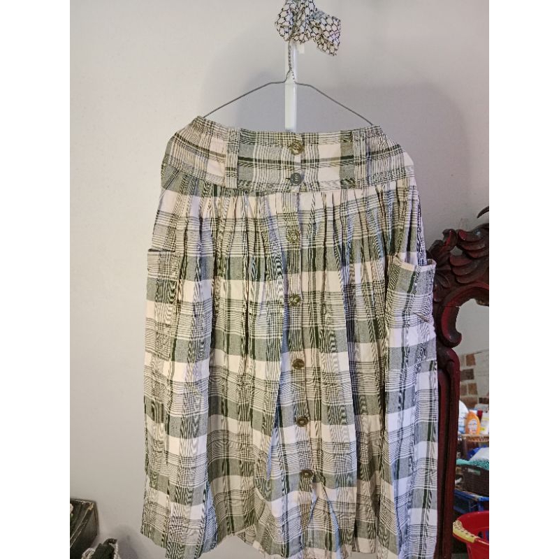 Rok kotak-kotak wanita (korean style)