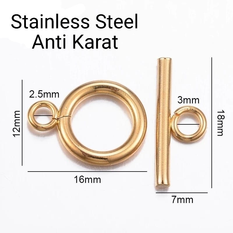 [1Set] Kait Gelang Kalung Stainless Steel Anti Karat