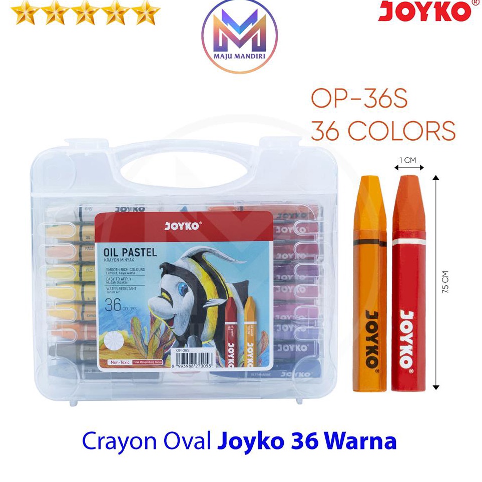 

ART L2D4 Crayon Joyko 36 Warna OP36S Oil Pastel Krayon Oval