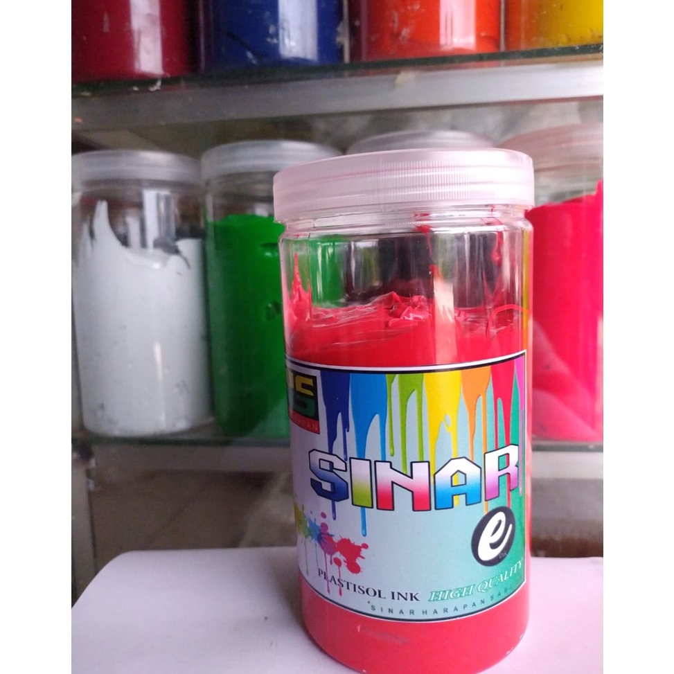 

KODE F4Y Plastisol enomis warna merah SINAR HARAPAN SABLON kemasan 1kg