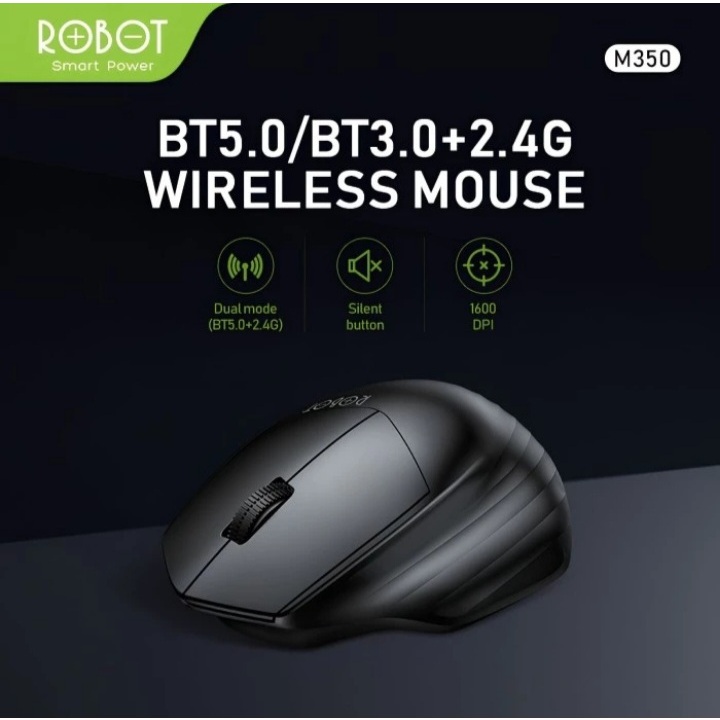 ROBOT M350 / M 350 Mouse Wireless Silent Click Dual Mode - Original