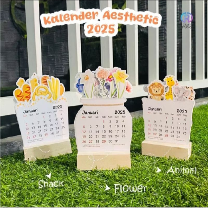 

Kalender meja 3D Aesthetic 2025
