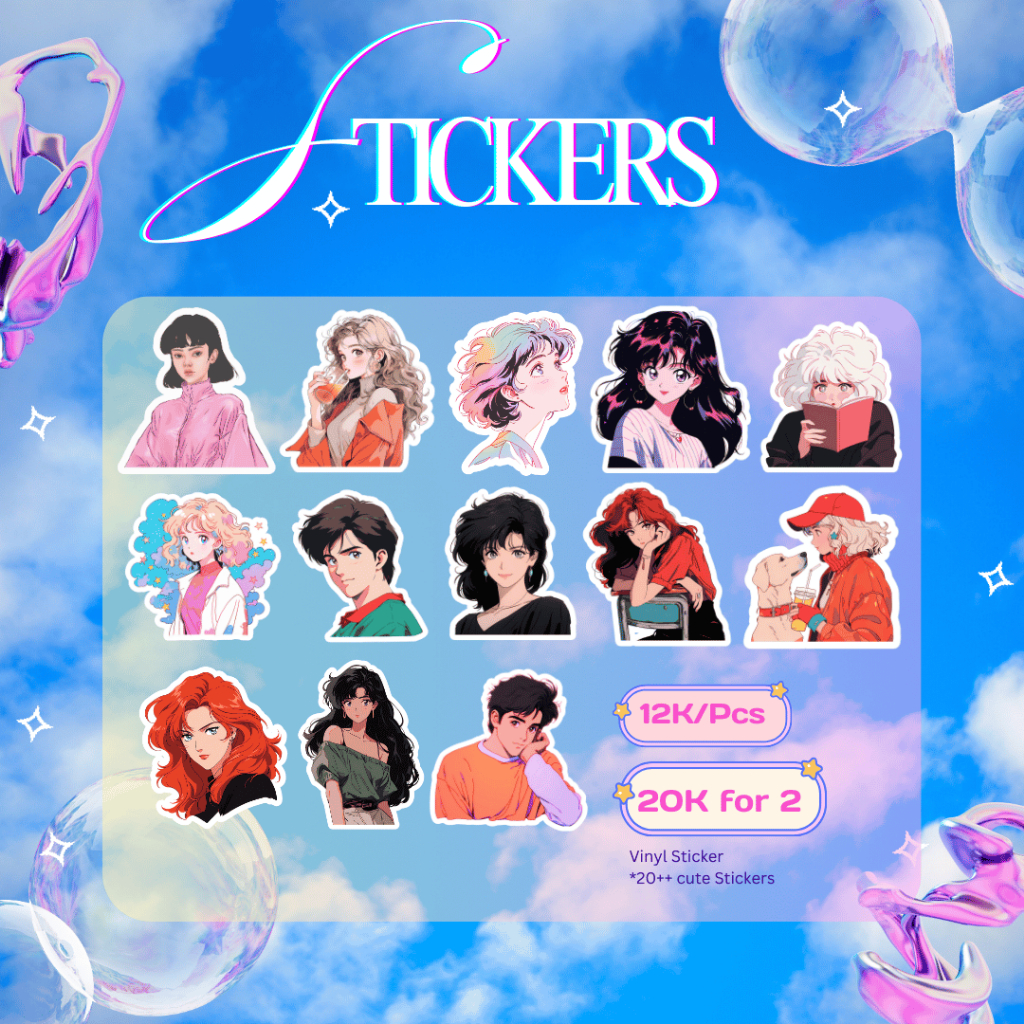 

Sticker Vinyl Cute| Sticker Cute Japanese City Pop| Sticker Die cut| Sticker Gemas