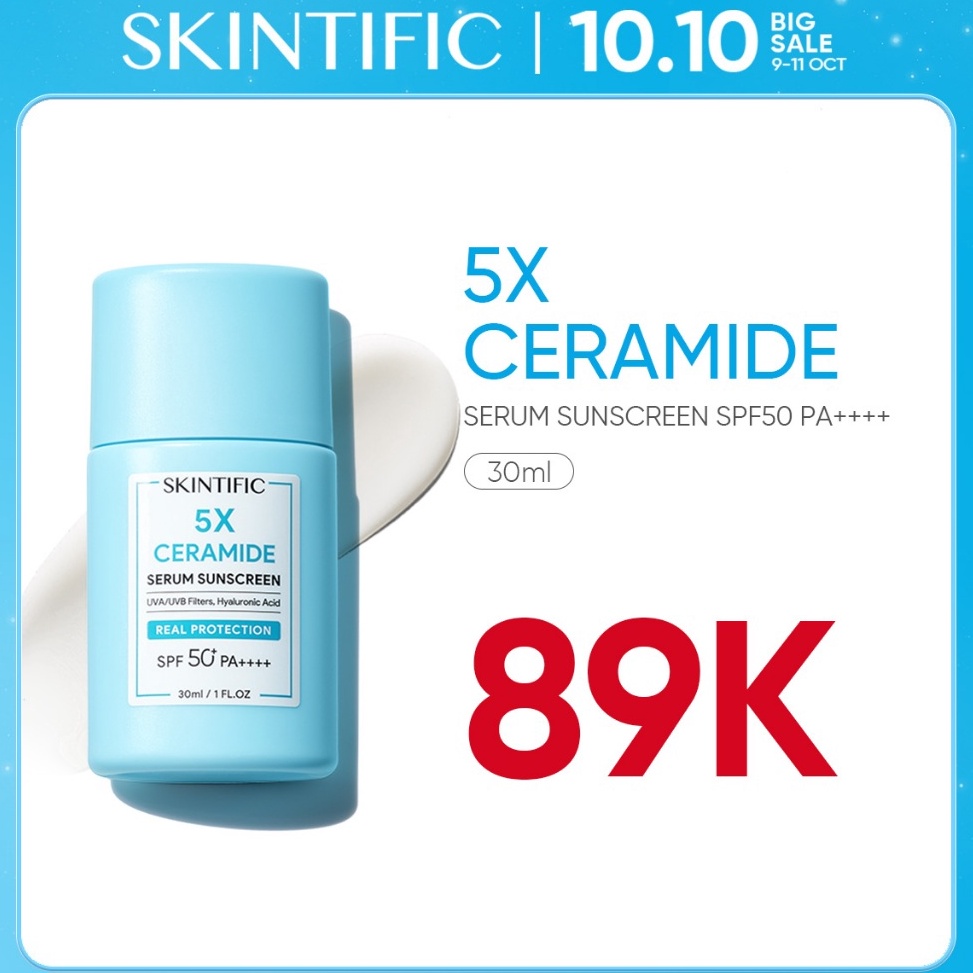 SKINTIFIC  5X Ceramide Serum Sunscreen SPF5 PA 3ml  SunRepair Invisible Serum 2in1 Skincare Sunscree