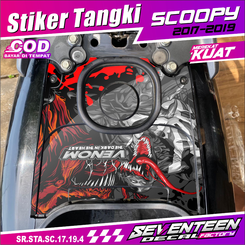 (COD) Stiker Tangki SCOOPY 2017-2019 Stiker Tangki bensin SCOOPY FI NEW