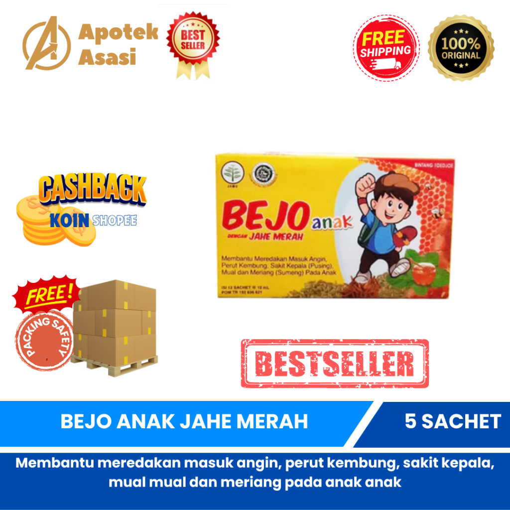 

BEJO ANAK DENGAN JAHE MERAH DOS ISI 5 SACHET