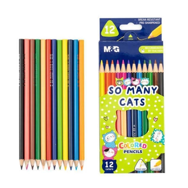 

PENSIL WARNA 12 COLOR M&G "So Many Cats" TRIANGLE COLOR PENCIL 12 WARNA AWP343A1