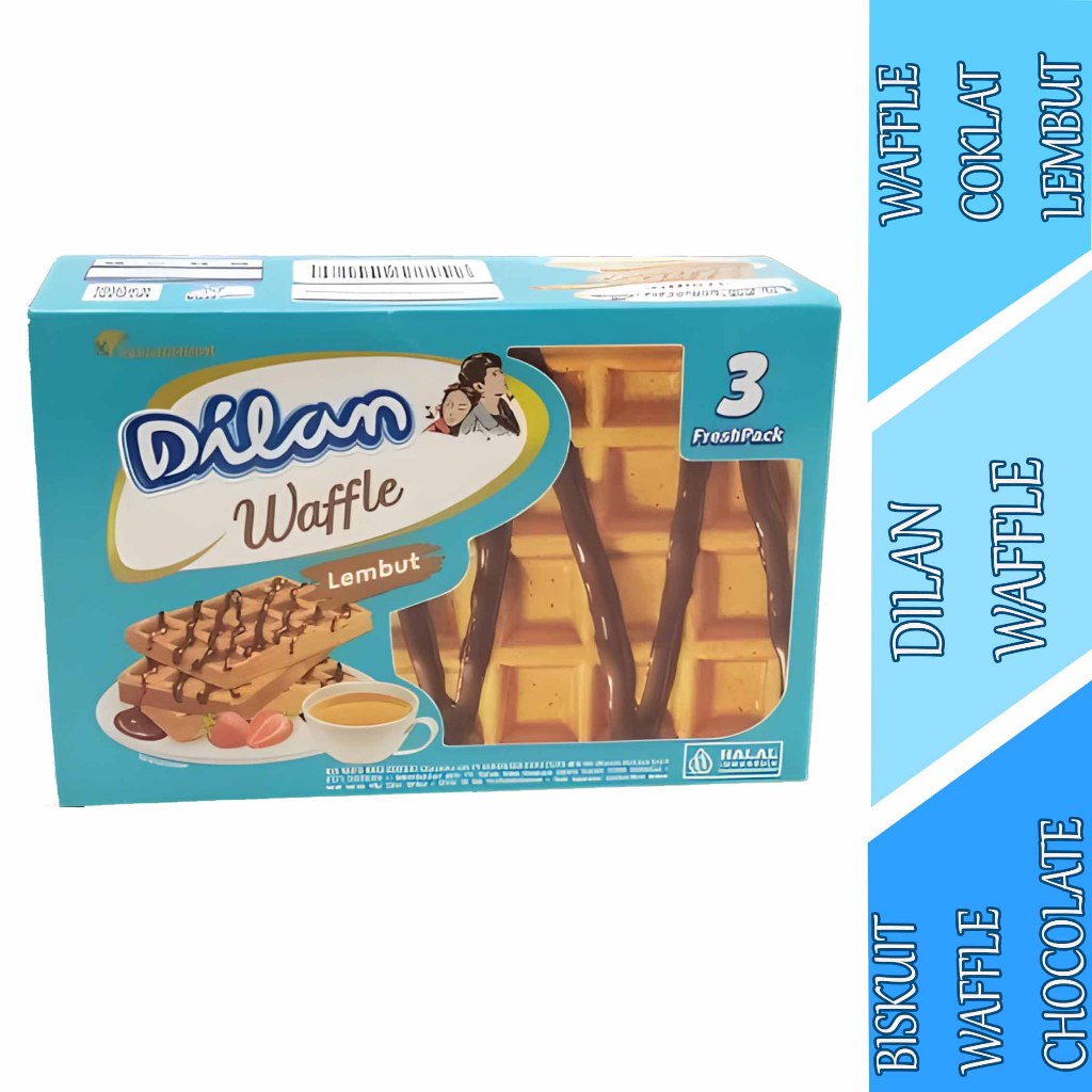 

Waffle Cokelat Lembut - Dilan Waffle - Biskuit Waffle Chocolate - Isi 3pcs x 16gr