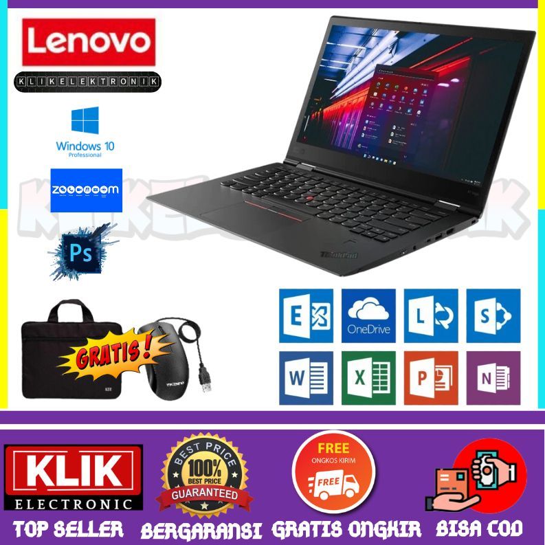 TERMURAH  LAPTOP LENOVO THINKPAD X1 CARBON 6TH CORE i5 i7 GEN 8 / LAYAR 14" SLIM / X1CARBON I5GEN8 /