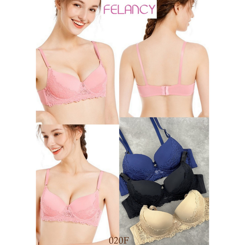 Bra Wanita Kawat Busa Tipis FELANCY Underwire Full Cup 32A 34A 36A Mix Lace  Premium Pakaian Dalam /
