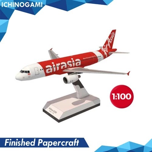 SEMARAK JBL - Papercraft (DIY) Airbus - AirAsia A320 Ichinogami, isi 1 set 1:100