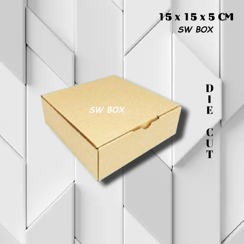 

Kardus Ukuran 15x15x5 CM Die Cut Pizza untuk packing Accesories dll, DC