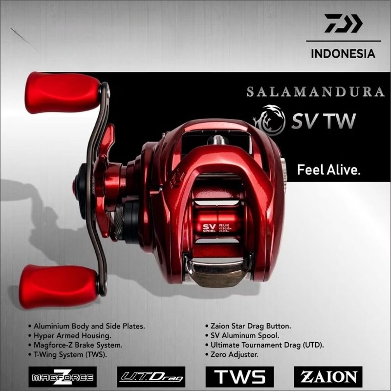 Reel BC Daiwa SALAMANDURA SV TW 2021-2022 | Baitcasting Reel | 100% Original | Saltwater | Freshwate
