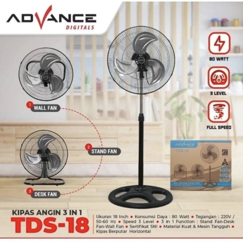 Kipas angin advance TDS-18 3in1 multifungsi/Kipas angin advance tornado