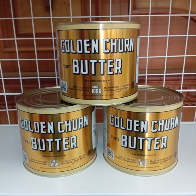 

Golden Churn Butter Mentega Kaleng Tin 2kg Roti Kue Kering Lapis Bolu Cake Pastry Croissant Cookies