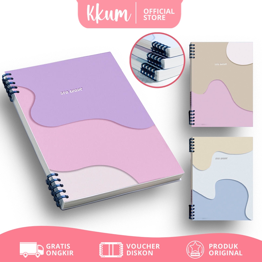 

KKUM Buku Catatan B5 Buku Tulis Sekolah Lucu Ring Notebook Aesthetic Lose Leaf Binder