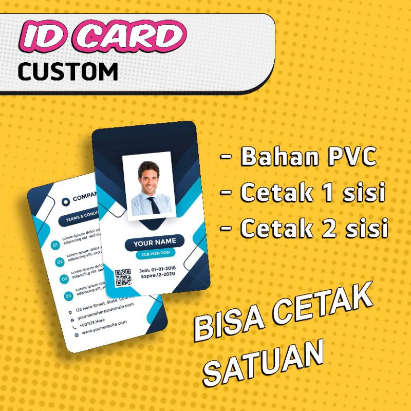 

CETAK ID CARD CUSTOM 1 SISI & 2 SISI