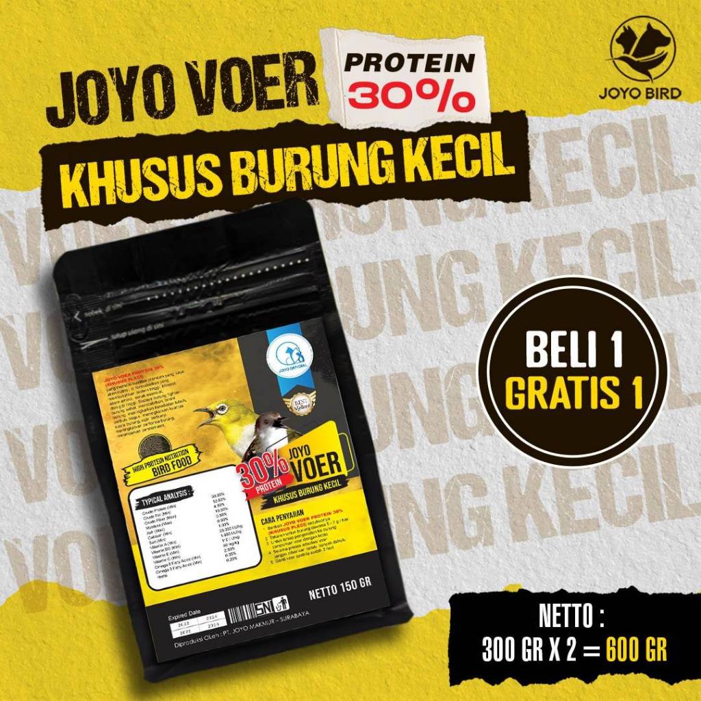 BELI 1 GRATIS 1 VOER PROTEIN | VOER HARIAN BURUNG KECIL (KHUSUS BURUNG KECIL BURCIL)