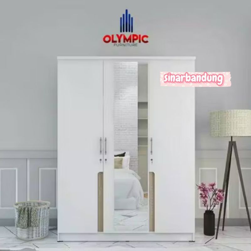 OLYMPIC LEMARI PAKAIAN MERIBEL / LEMARI PAKAIAN JUMBO PUTIH