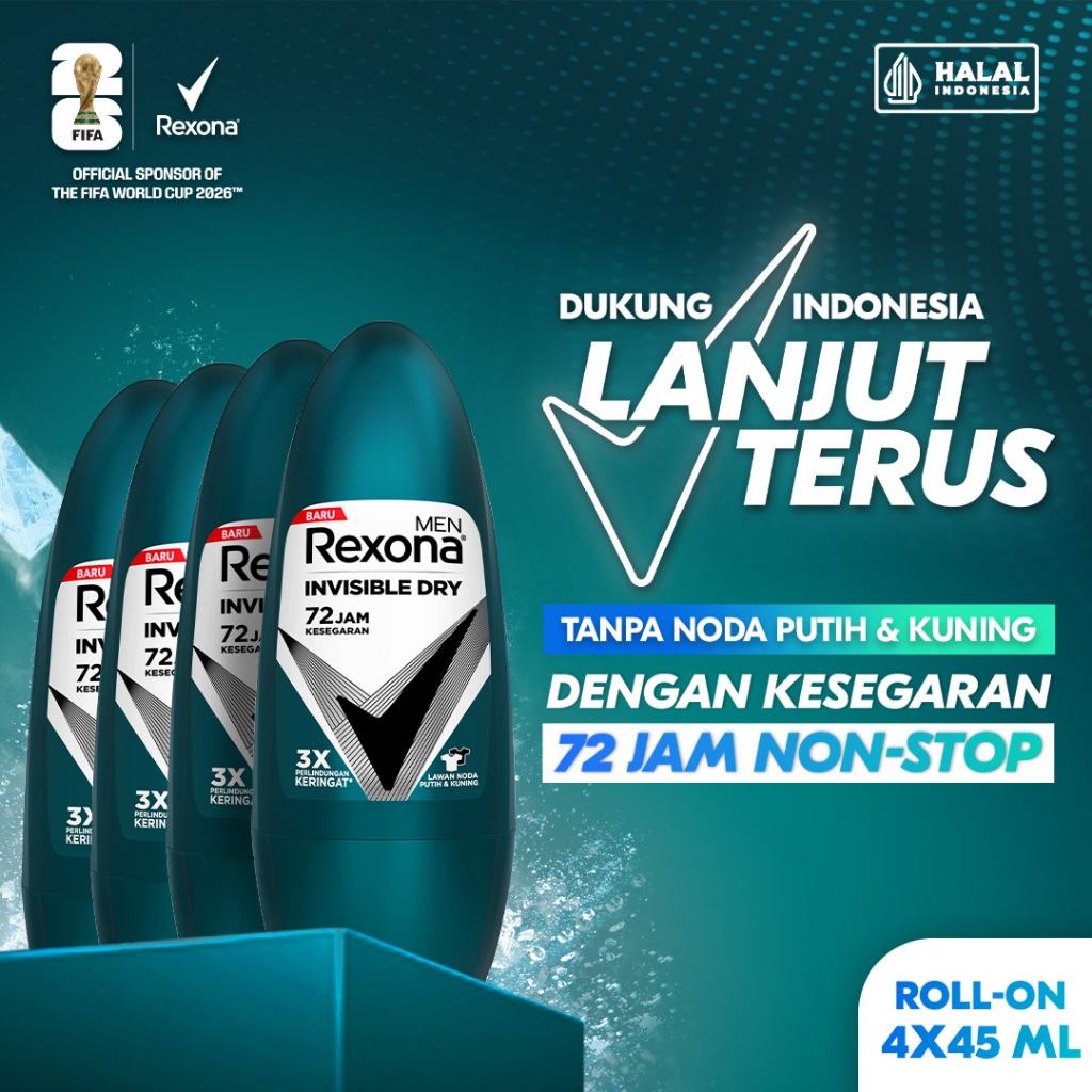 Rexona Invisible Dry 45ml x 4