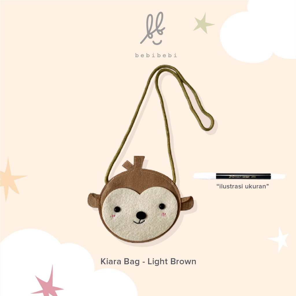 BEBIBEBI Tas Selempang Anak Bentuk Monyet - Kiara Sling Bag