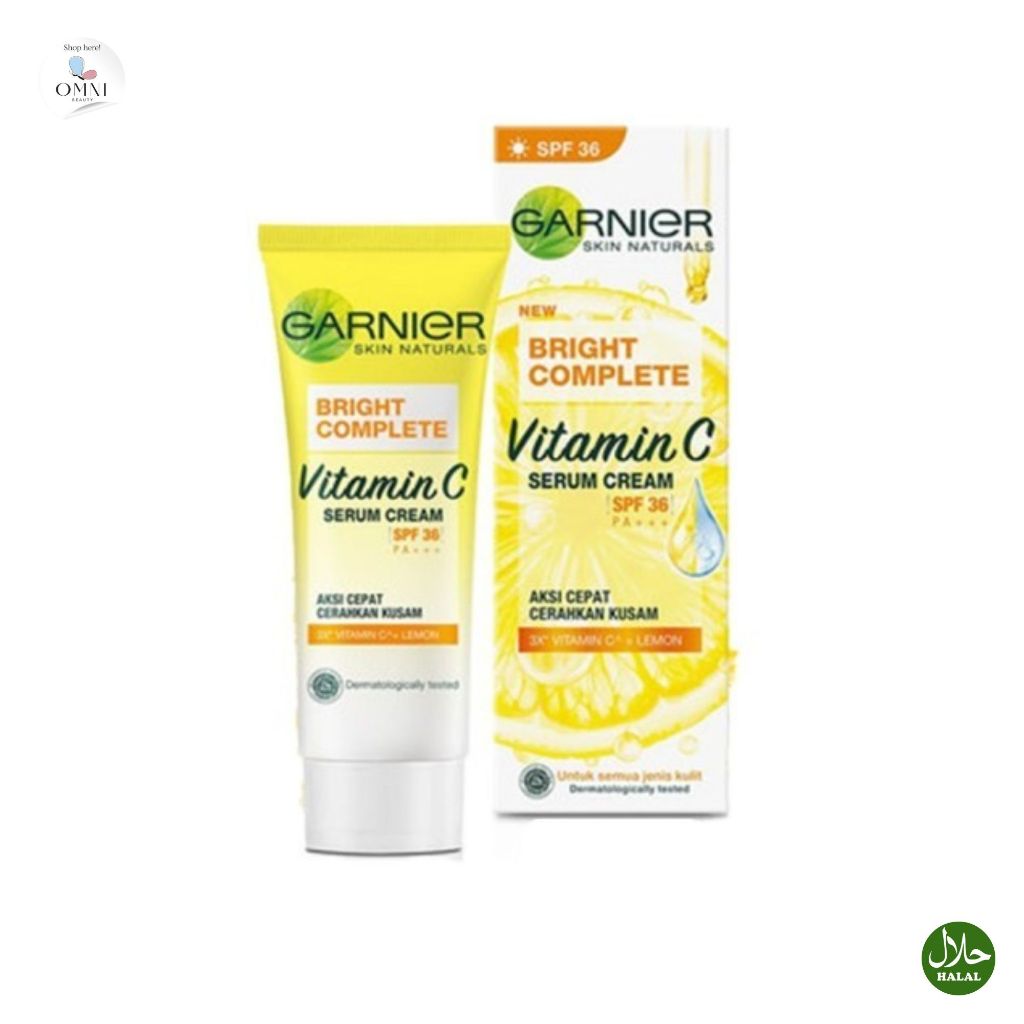 GARNIER BRIGHT COMPLETE VITAMIN C SERUM CREAM SPF 36