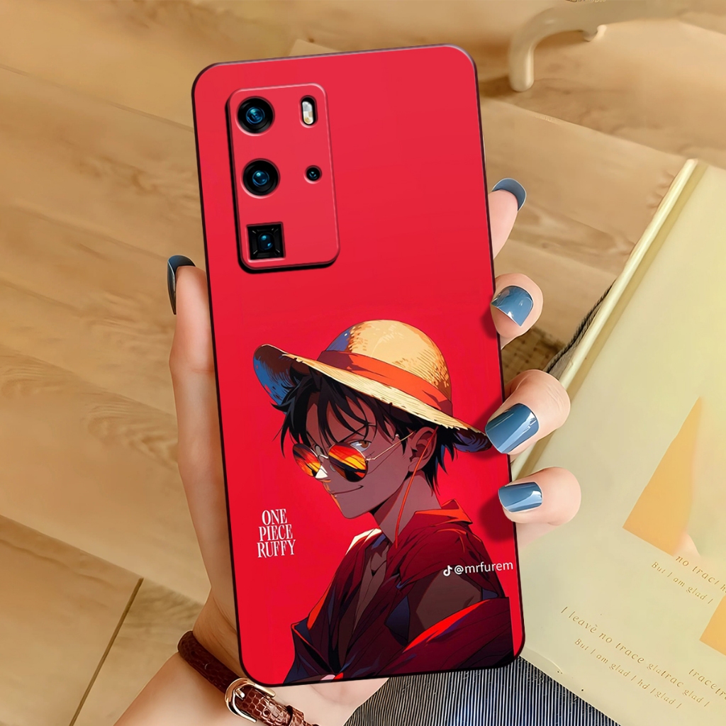 Case HP Huawei P40 / Huawei P40 Pro Terbaru Softcase Fashion Motif Luffy Case Anti Slip Pelindung Co