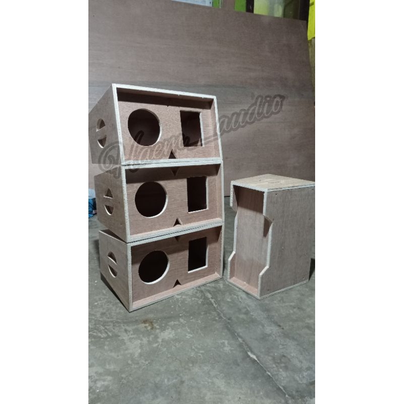 Box Speaker Line Array 4 inch bahan 9mm semi meranti