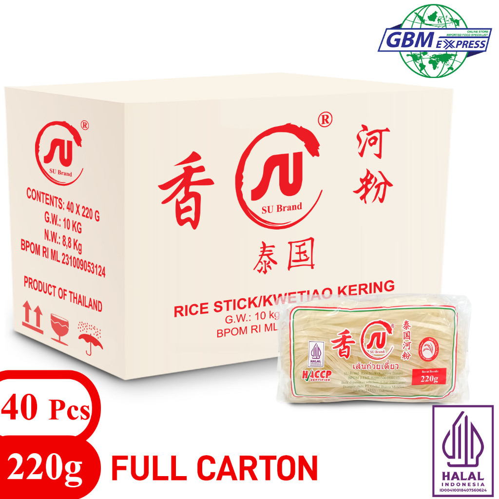 

SU Brand Rice Stick (Kuetiaw Instant) - Full Carton 40 pcs