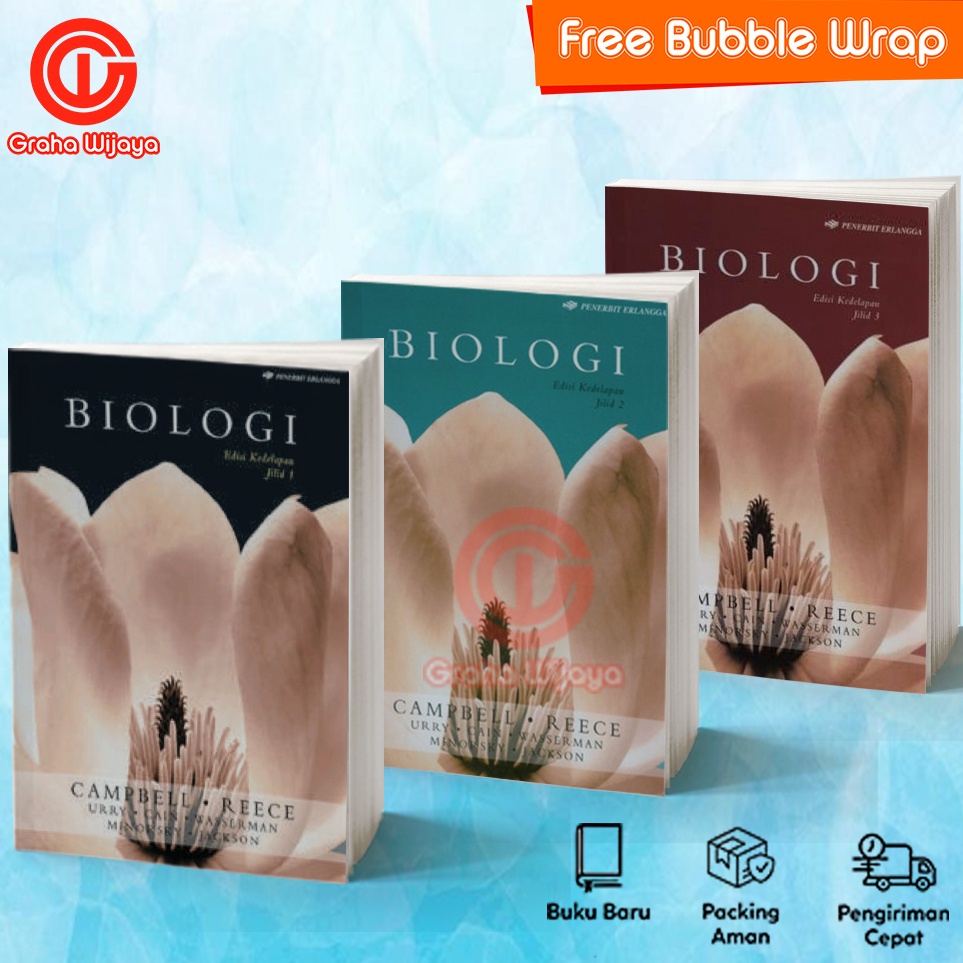 Paket 3 Buku Biologi jilid 123 edisi 8  CampbellReece ART C2L9
