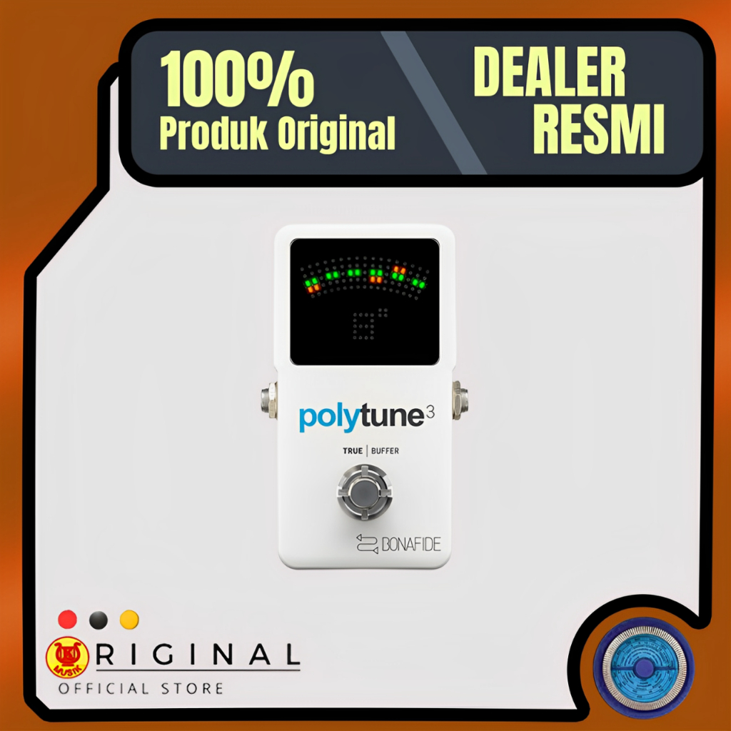 TC Electronic Polytune 3 - Tuner Guitar Pedal - Tuner Efek Gitar
