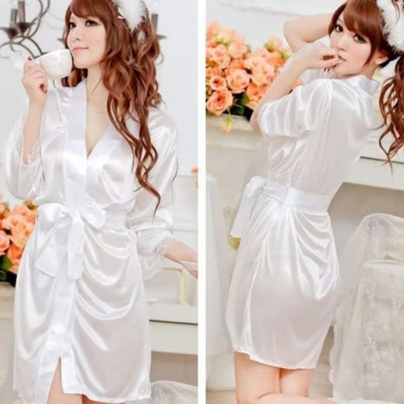 Baju tidur seksi wanita pendek piyama kimono - dinasbaru