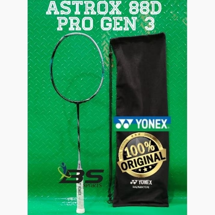 RAKET BADMINTON YONEX ASTROX 88D PRO 3RD GEN 3 GENERASI 3 BLACK SILVER JP CODE SERI JP ORIGINAL