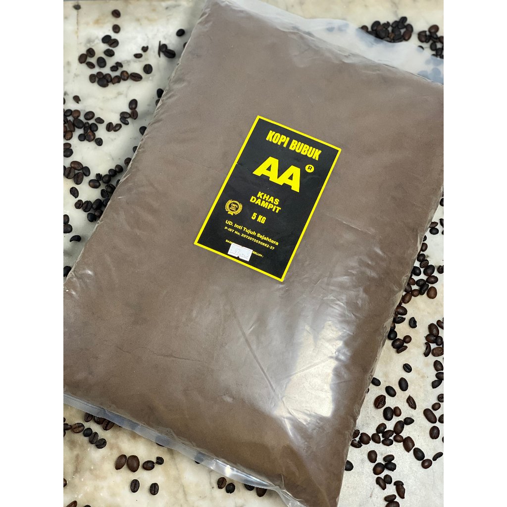 

KOPI BUBUK VIRAL KHAS DAMPIT 5KG MERK AA 100% KOPI MURNI