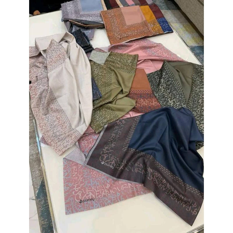 Segiempat motif journey mili series JP kw journey kw terbaru jilbab journey kw