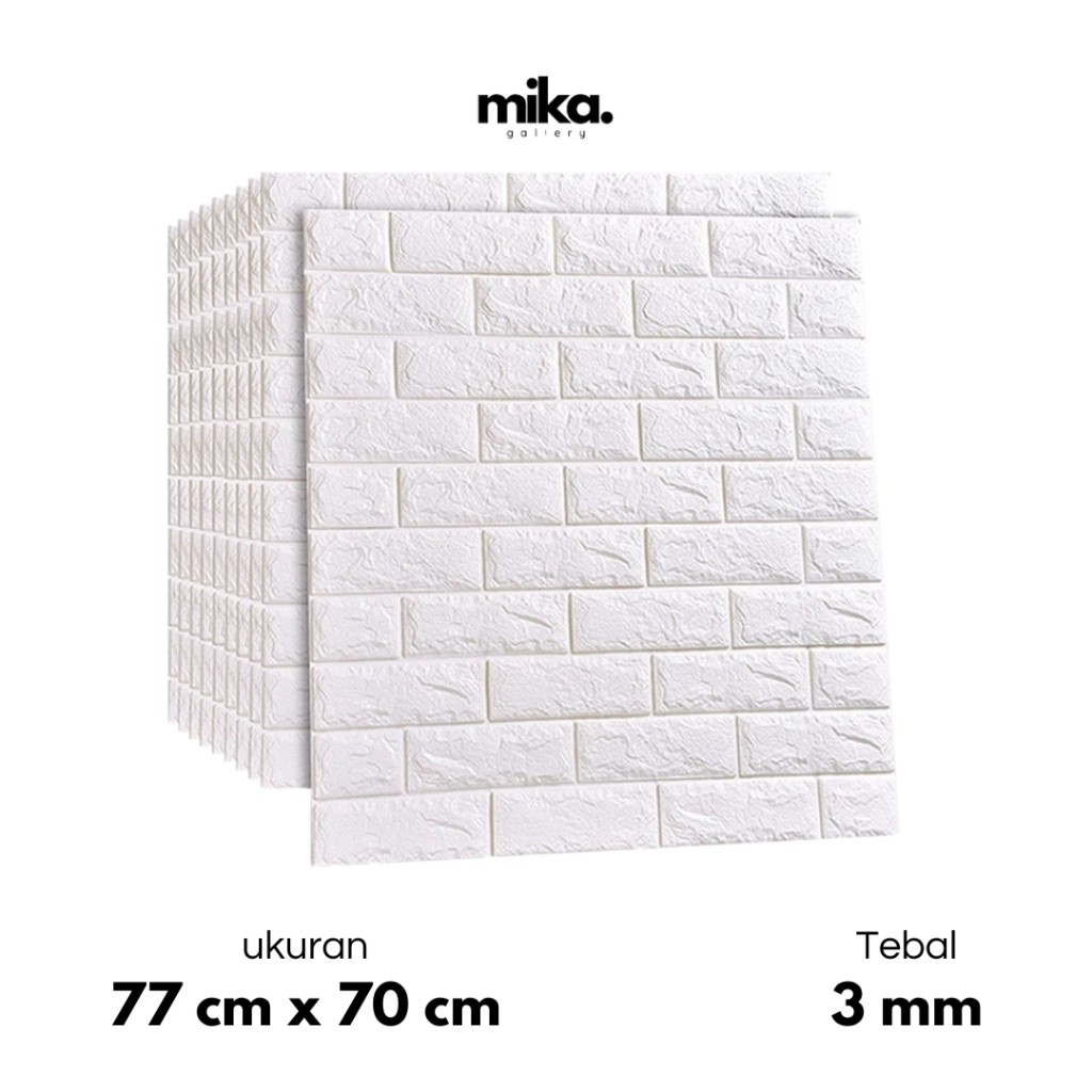 Wallpaper Dinding Foam/Wallfoam 3D Motif Bata Ukuran 70cmx77cm Ketebalan 3mm