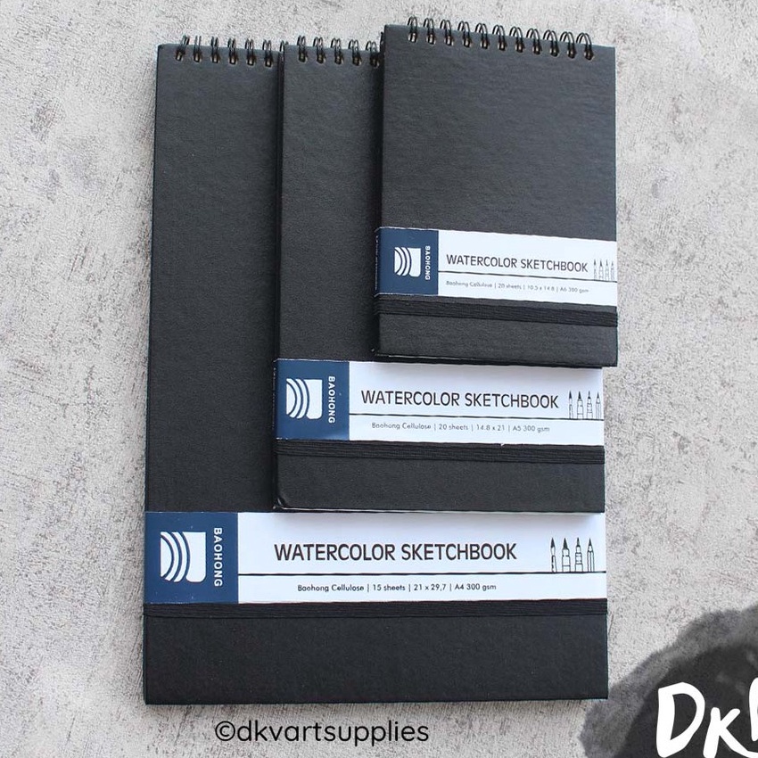 

Bonus Watercolor Sketchbook Baohong Cellulose 3gsm A6 A5 A4