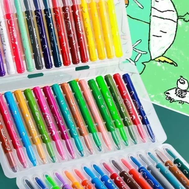 

KP8 Crayon 12243648 Warna mata KECIL mata SEDANG Krayon Lembut Water Soluble Crayon